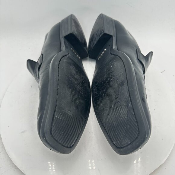Gucci Men Size UK 8.5D US 9D Dark Black Leather Buckle Penny Loafer Dress Shoes main image 9